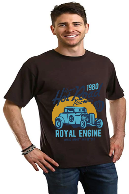 Heavy Hot Road Men's Bamboo Viscose/Organic Cotton Short Sleeve Graphic T-Shirt