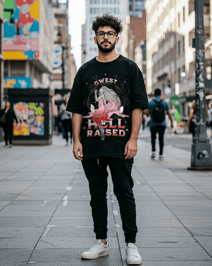 G West Hell Raised Oversized Men's T-Shirt