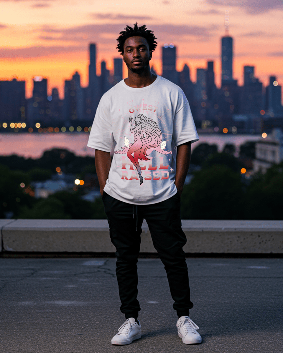G West Hell Raised Oversized Men's T-Shirt