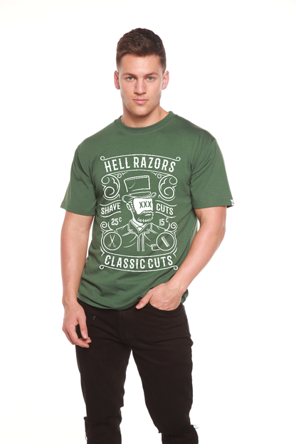 Hell Razors Men's Bamboo Viscose/Organic Cotton Short Sleeve Graphic T-Shirt