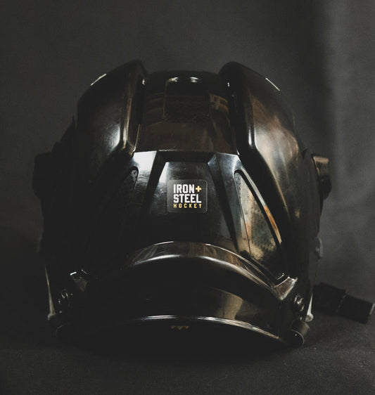 Iron+Steel Hockey Helmet Sticker