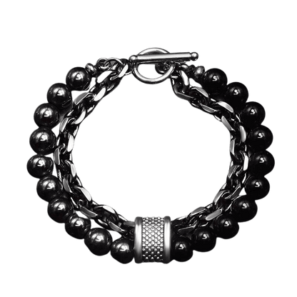Hematite Lava Stone Bracelet