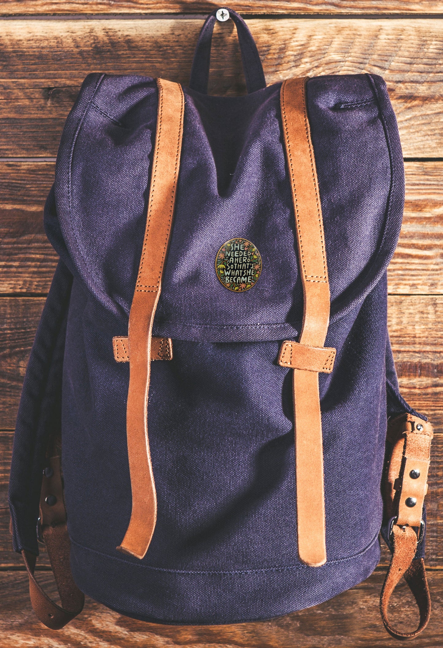 She Needed a Hero, So That's What She Became Pin - Girl Power, Feminism Enamel Pin