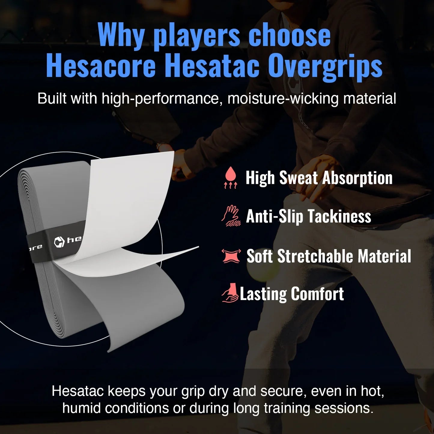 Hesacore Hesatac Pickleball Paddle Overgrip – Yellow