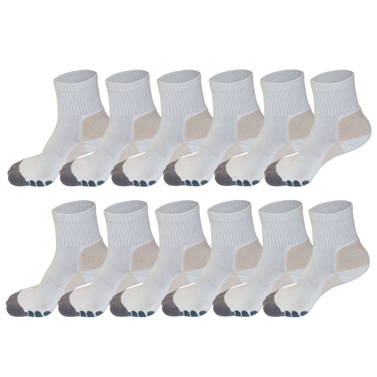 Clearance High Performance 2/4 Crew Bamboo Viscose Socks in Small
