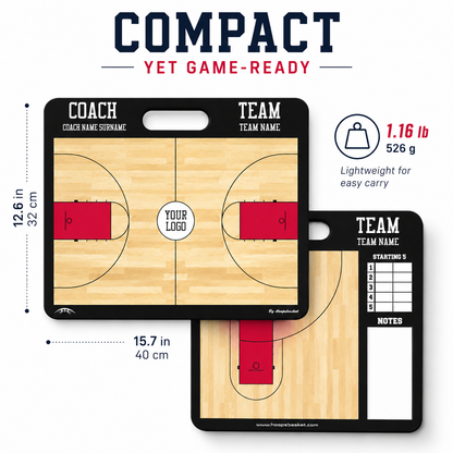 Custom High School Basketball Coaching Board 15.7 x 12.6 in (Magnetic)