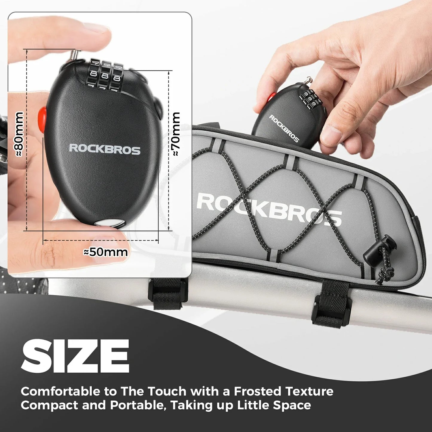 High Security Helmet Lock 60cm Steel Cable Combination Bike Lock