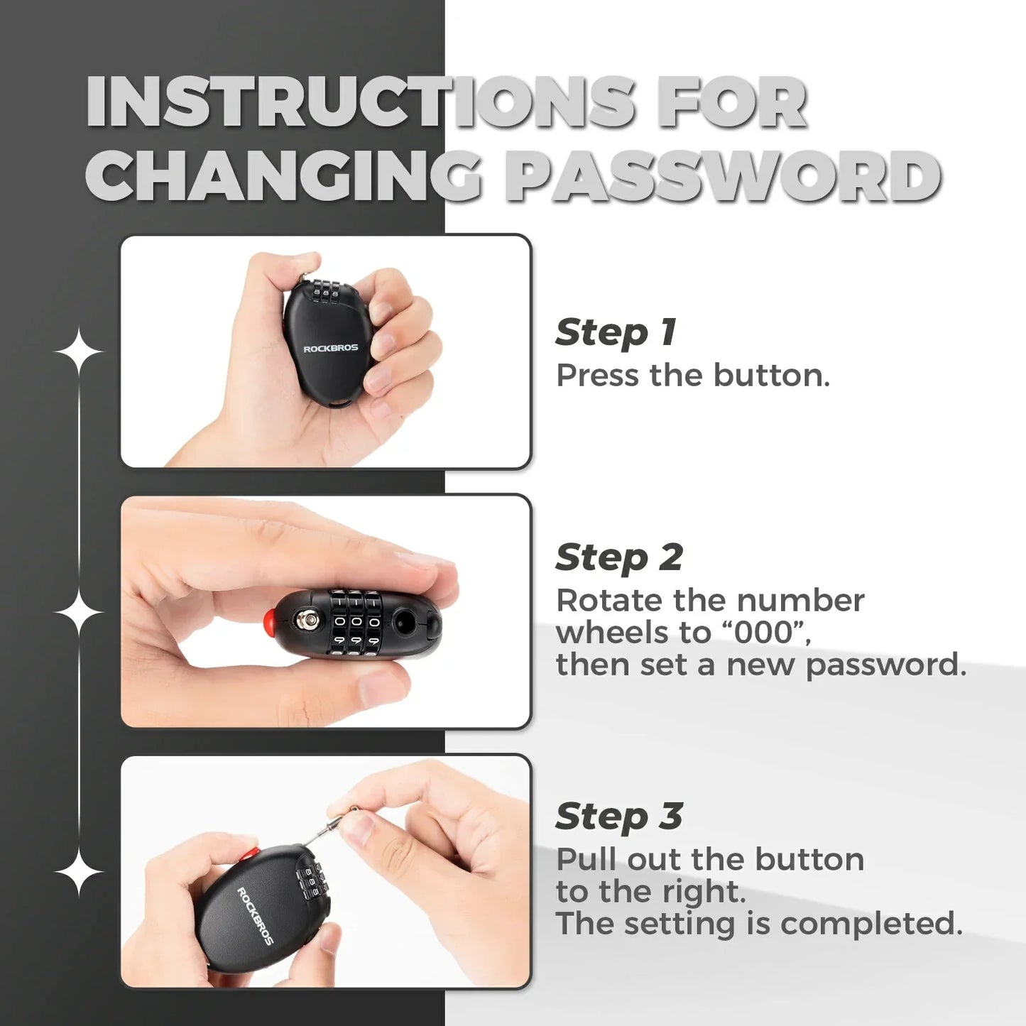 High Security Helmet Lock 60cm Steel Cable Combination Bike Lock