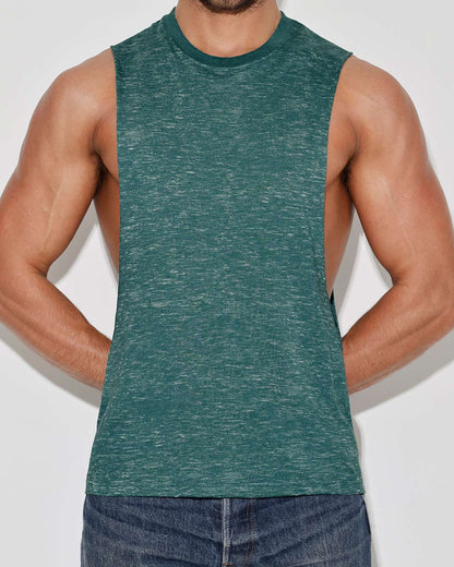 Hand Me Down Muscle Tank Lake Teal
