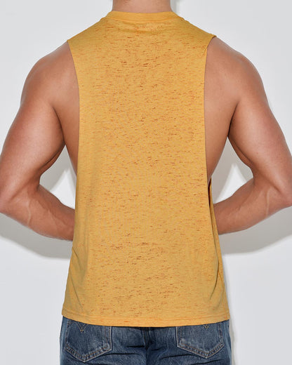 Hand Me Down Muscle Tank Mustard Yellow