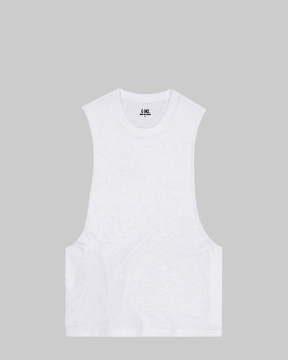Hand Me Down Muscle Tank White