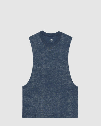 Hand Me Down Muscle Tank Nautical Navy