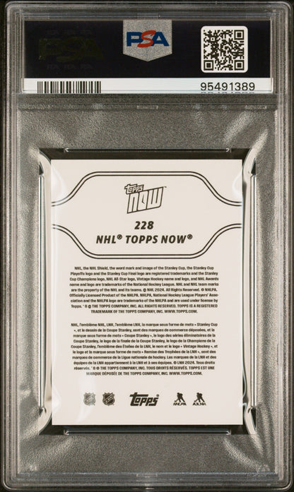 Graded 2023 Topps Now NHL Florida Panthers #228 Stanley Cup Champion Stickers Hockey Card PSA 9 Mint