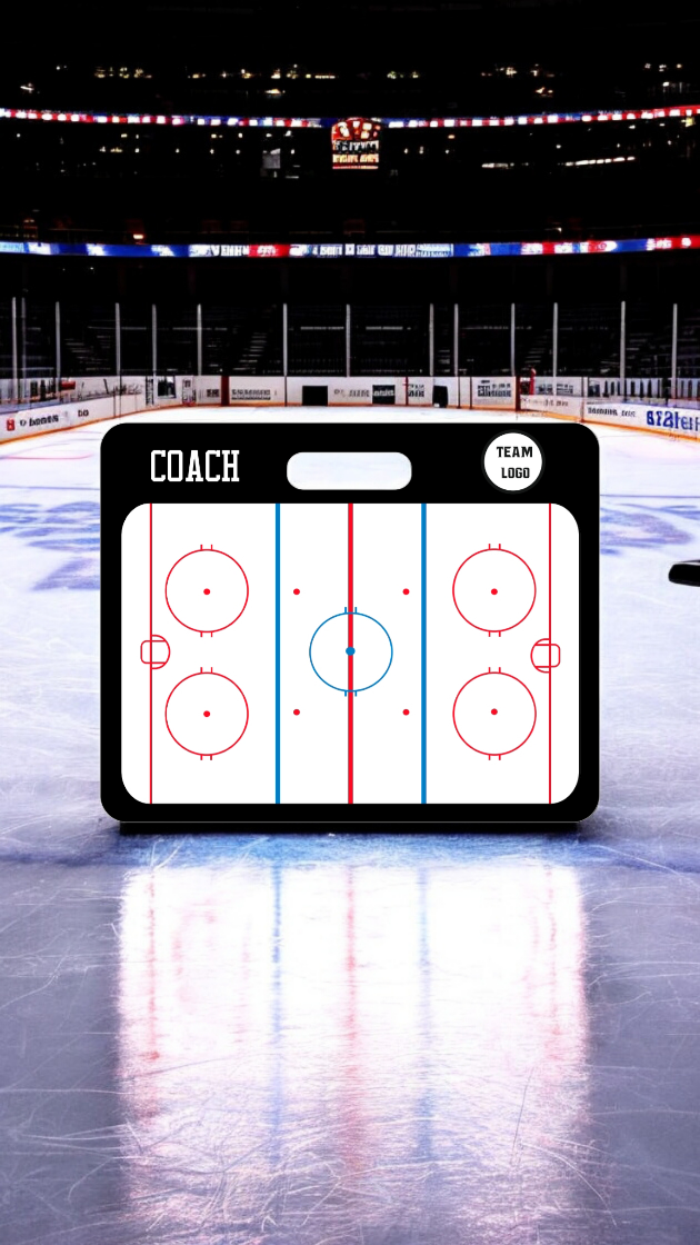 Custom Ice Hockey Magnetic Coaching Board 11.4'' x 9.4'' / 29 cm x 24 cm