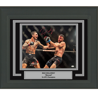 Framed Autographed/Signed Max Holloway UFC MMA Ultimate Fighting 16x20 Photo JSA COA