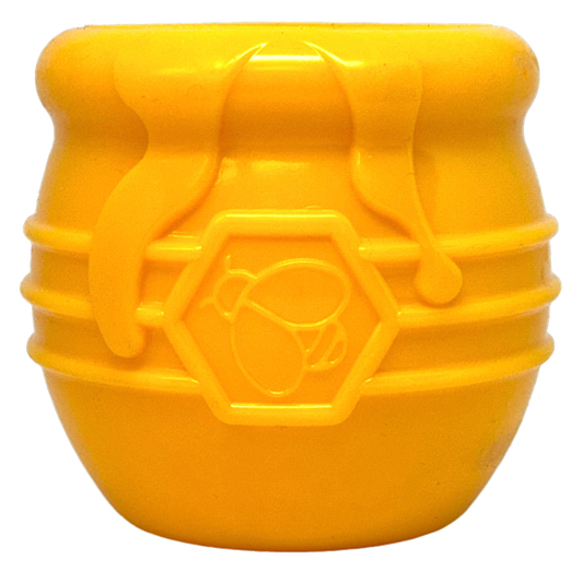 Honey Pot Dog Treat Dispenser | Durable Rubber Enrichment Toy | USA Made