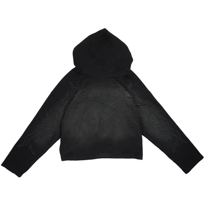 X-RAY THERMAL KNIT HOODIE V2 ( SHADOW BLACK )