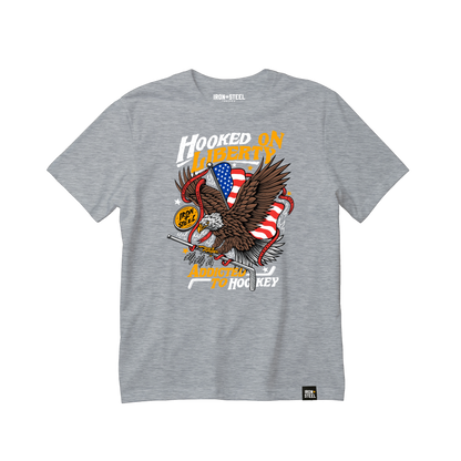 Hooked on Freedom Hockey Tee