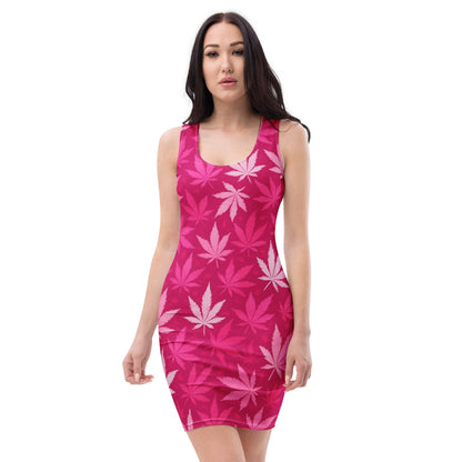 HOT Pink Camo 420 Bodycon dress