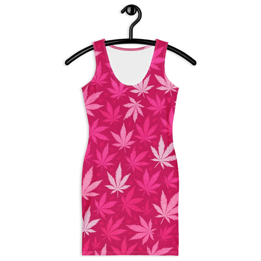 HOT Pink Camo 420 Bodycon dress