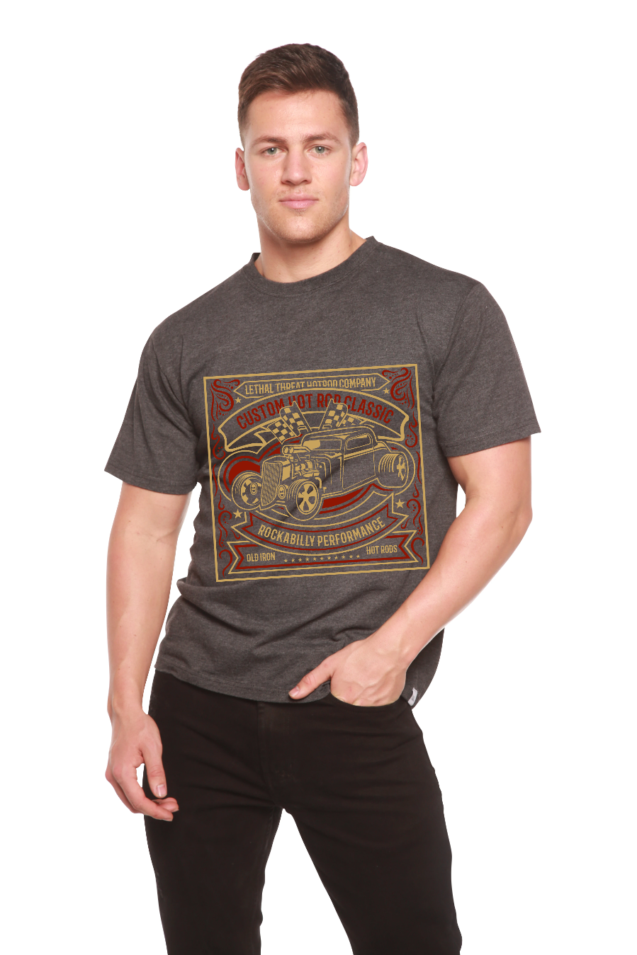 Hot Rod Men's Bamboo Viscose/Organic Cotton Short Sleeve Graphic T-Shirt