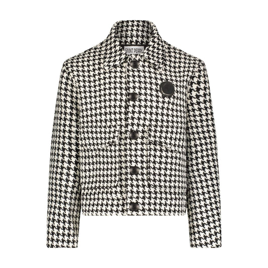 Houndstooth Boxy Fit Jacket