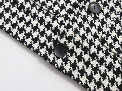 Houndstooth Boxy Fit Jacket
