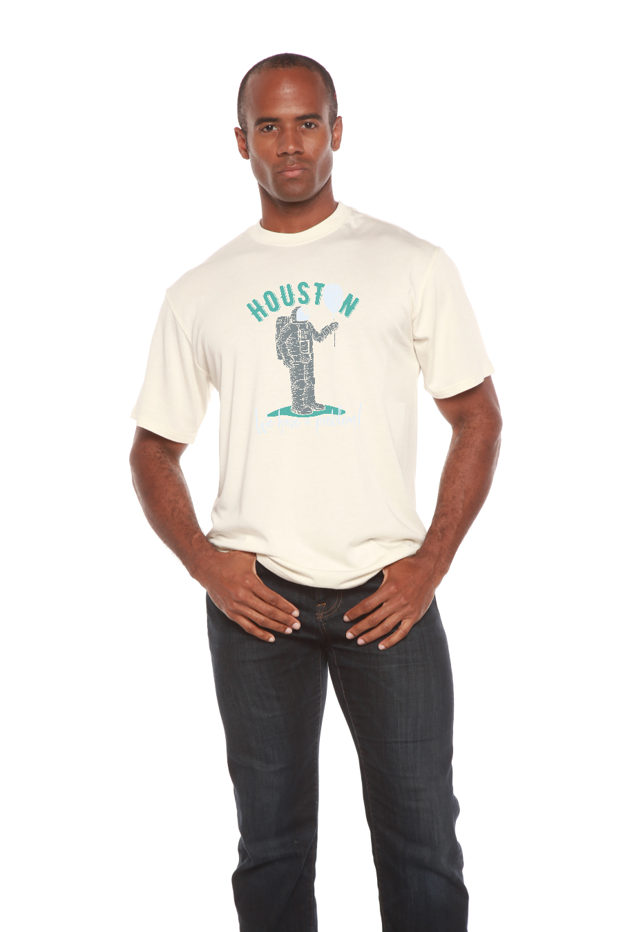 HOUSTON Men's Bamboo Viscose/Organic Cotton Short Sleeve Graphic T-Shirt