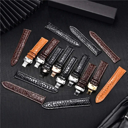 Huawei Watch & Watch GT Crocodile-Pattern Leather Clasp Band