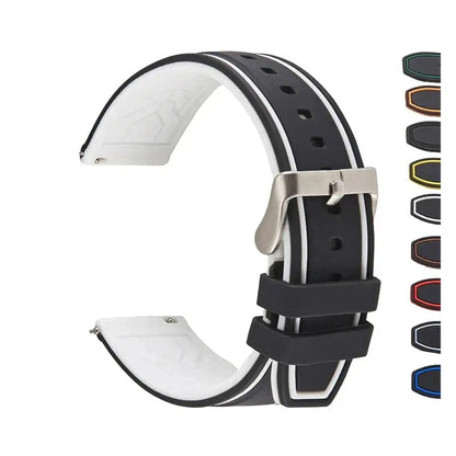 Huawei Watch & Watch GT Two-Tone Silicone Band with Edge Stripes
