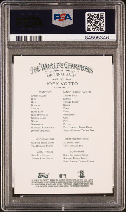 Graded 2008 Topps Allen & Ginter Joey Votto #129 Rookie RC Baseball Card PSA 10 Gem Mint