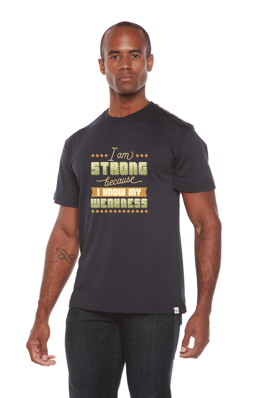I am Strong Men's Bamboo Viscose/Organic Cotton Short Sleeve Graphic T-Shirt