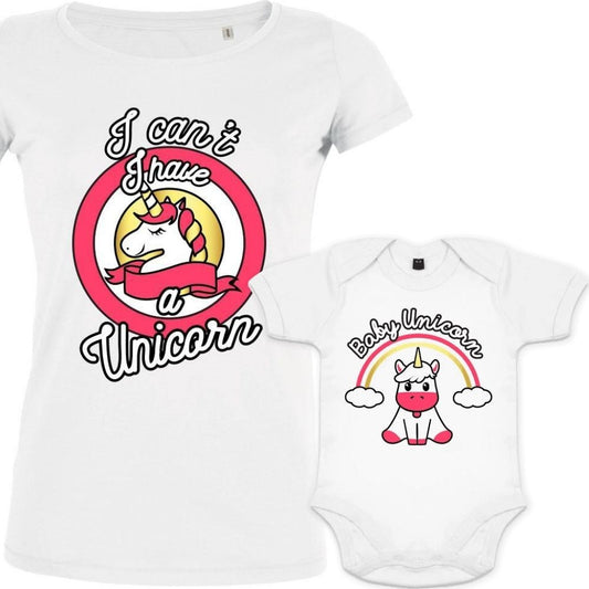 I Have a Unicorn Mom and Child Organic Cotton Matching Family Set (Set of 2)
