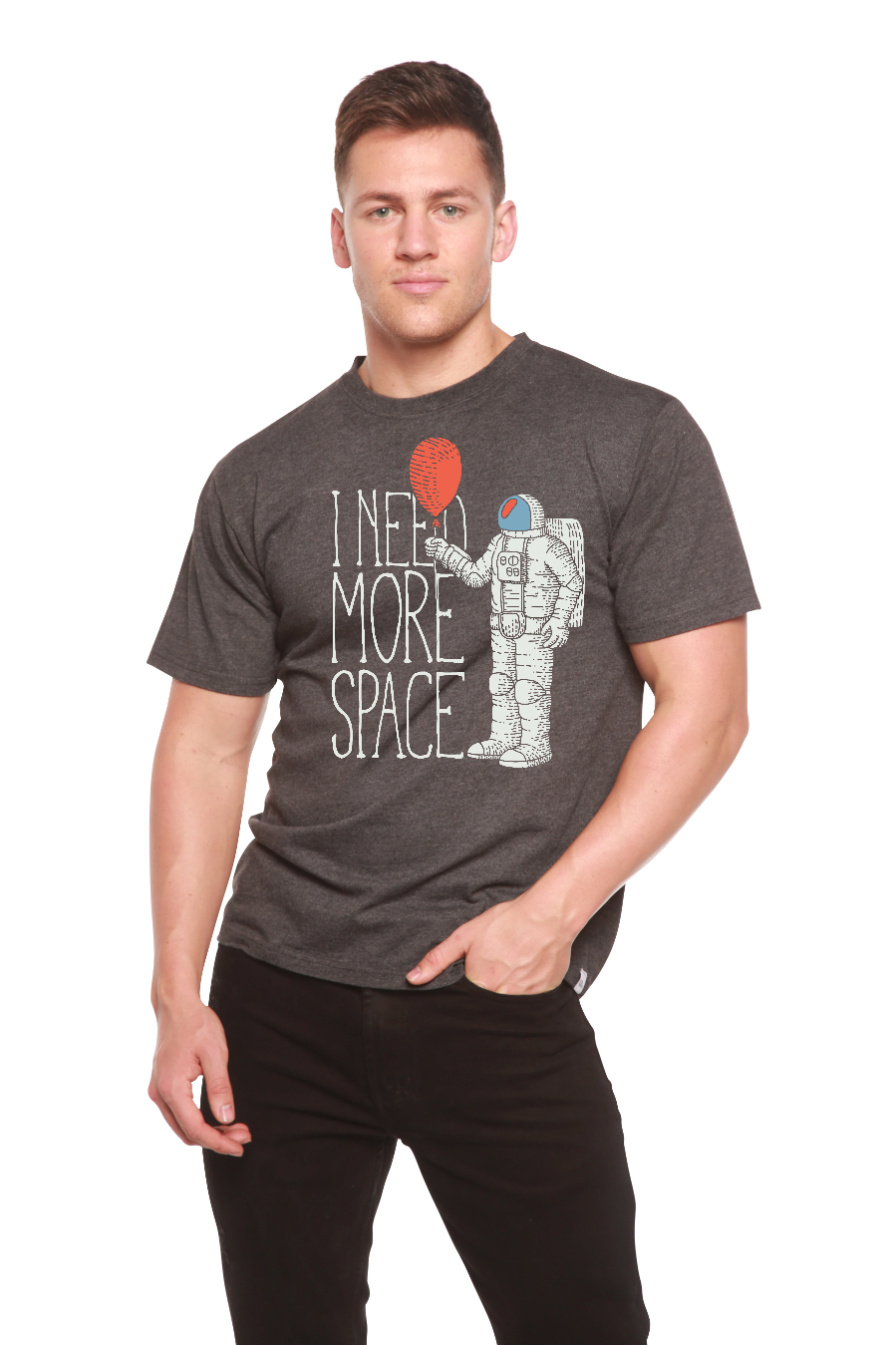 I need more space Men's Bamboo Viscose/Organic Cotton Short Sleeve Graphic T-Shirt