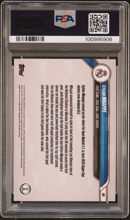 Graded 2024 Topps Now UEFA Champions League Kylian Mbappe #2 Soccer Card PSA 10 Gem Mint
