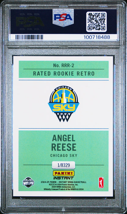 Graded 2024 Panini Instant WNBA Angel Reese #RRR2 Rated Rookie Retro Rookie RC Basketball Card PSA 10 Gem Mint