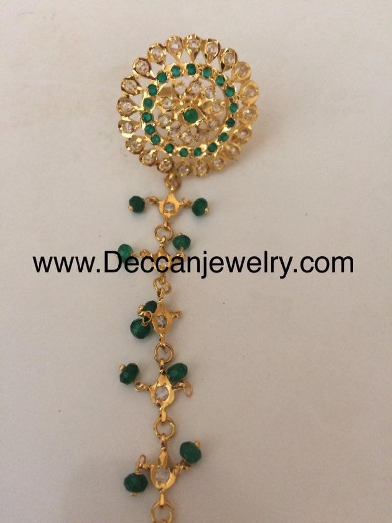 Trikha haathphool ( green) ( SHIPS IN 4 WEEKS  )