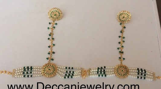 Trikha haathphool ( green) ( SHIPS IN 4 WEEKS  )