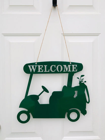 Golf Cart Welcome Sign