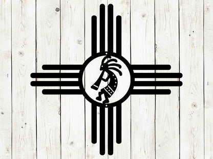 Zia Sun Kokopelli Metal Sign | Southwest Outdoor Decor