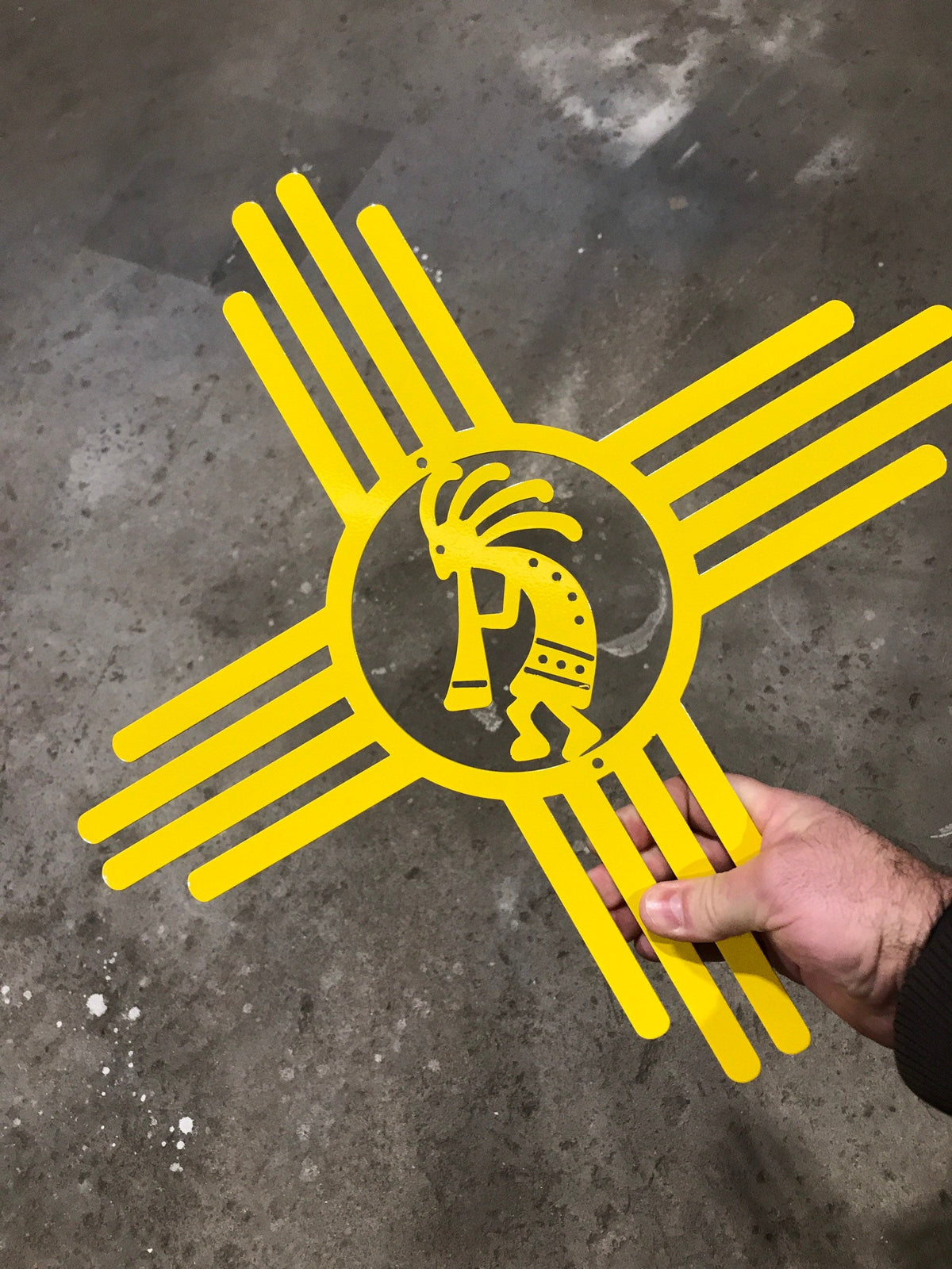 Zia Sun Kokopelli Metal Sign | Southwest Outdoor Decor