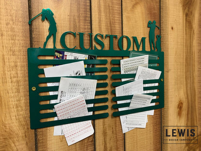 Custom Golf Scorecard Display | Personalized Metal Golf Decor