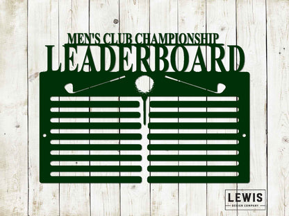 Golf Scorecard Display with Clubs | Personalized Metal Golf Decor