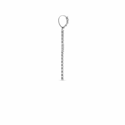 Baguette Silver Cross Pendant