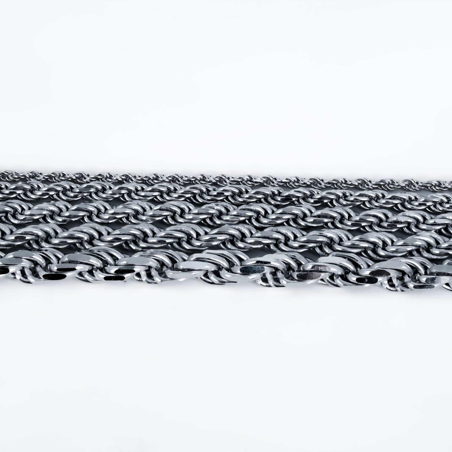 Solid Real 925 Sterling Silver Rope Chains 1.5-4mm 18-30 inches Italy - Triathlete Store