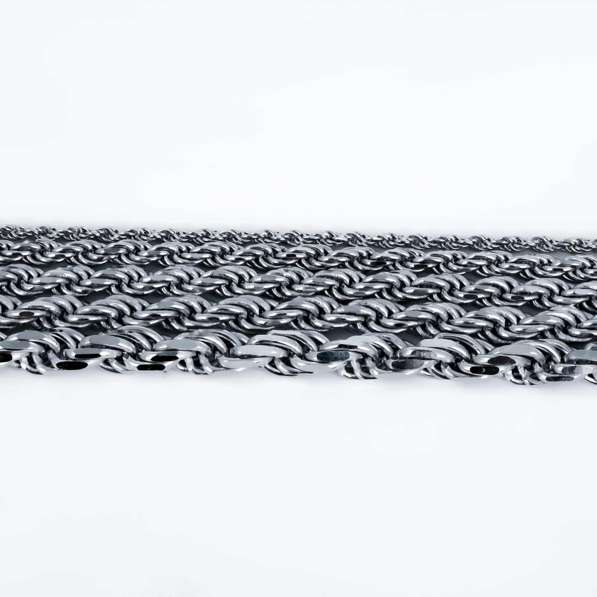 Solid Real 925 Sterling Silver Rope Chains 1.5-4mm 18-30 inches Italy - Triathlete Store