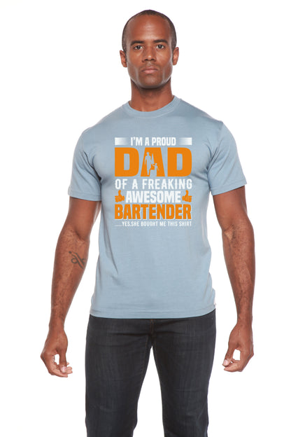 I'm a Proud Dad Men's Bamboo Viscose/Organic Cotton Short Sleeve Graphic T-Shirt
