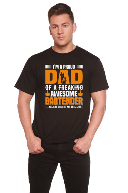 I'm a Proud Dad Men's Bamboo Viscose/Organic Cotton Short Sleeve Graphic T-Shirt