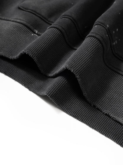 AmaruKhan Hebrews Vintage Washed Frayed Fleece Hoodie