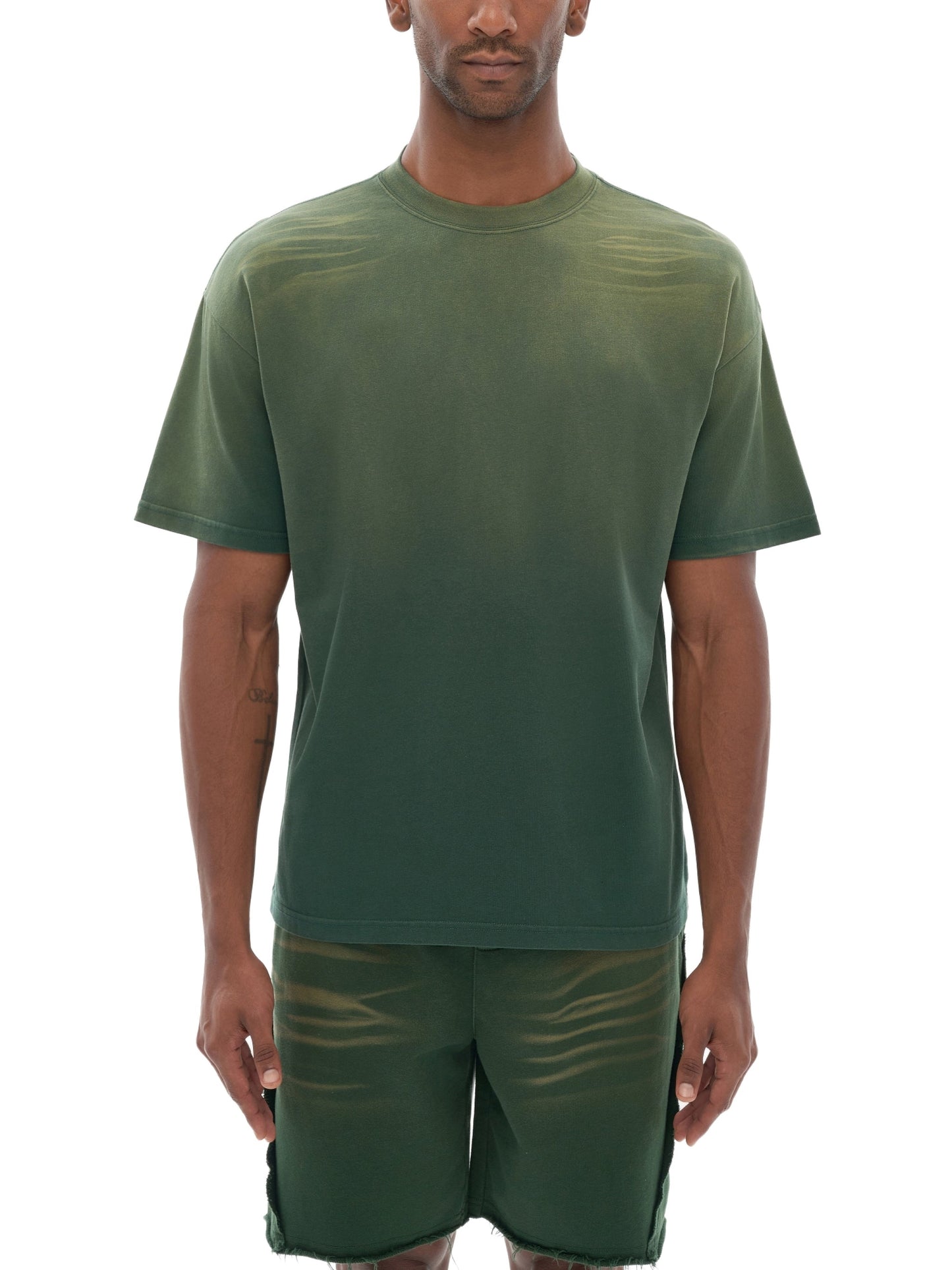 Amaru Khan Stars Deux Vintage Washed Tiger Stripes Dyed Gradient T-Shirt